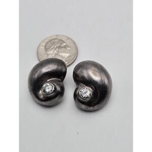 Vintage Taxco Mexico Sterling Silver Earrings Modernist